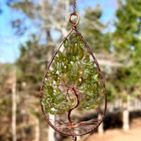 Peridot wire wrapped tree sun catcher by Rock My Zen.